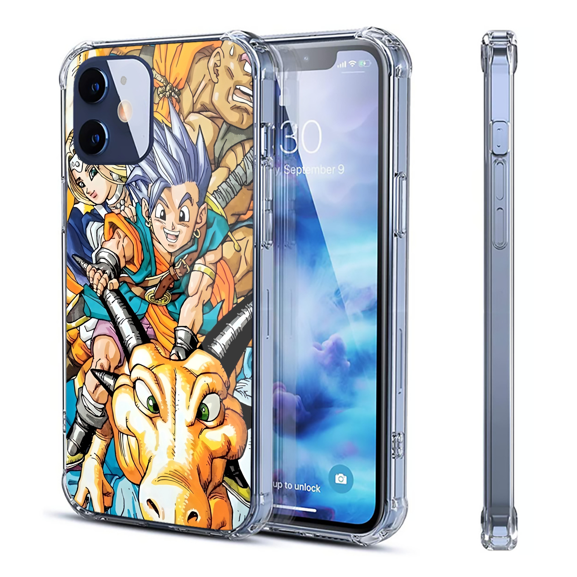 （画像用） ドラゴンクエスト Doragon Kuesuto Dragon Quest 【iPhone 12シリーズ対応】透明スマホケース（クリアソフトケース）